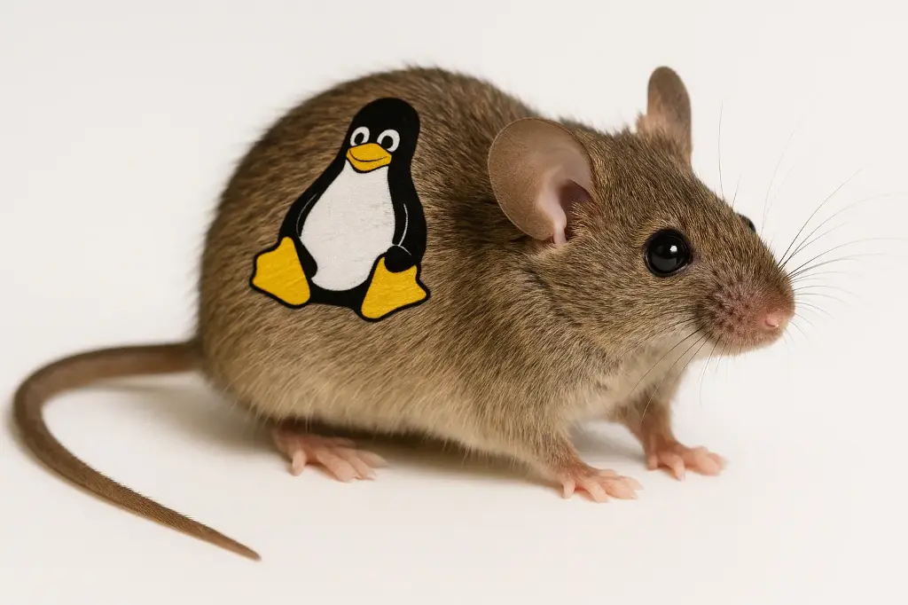 Souris floquée à l'image de Linux